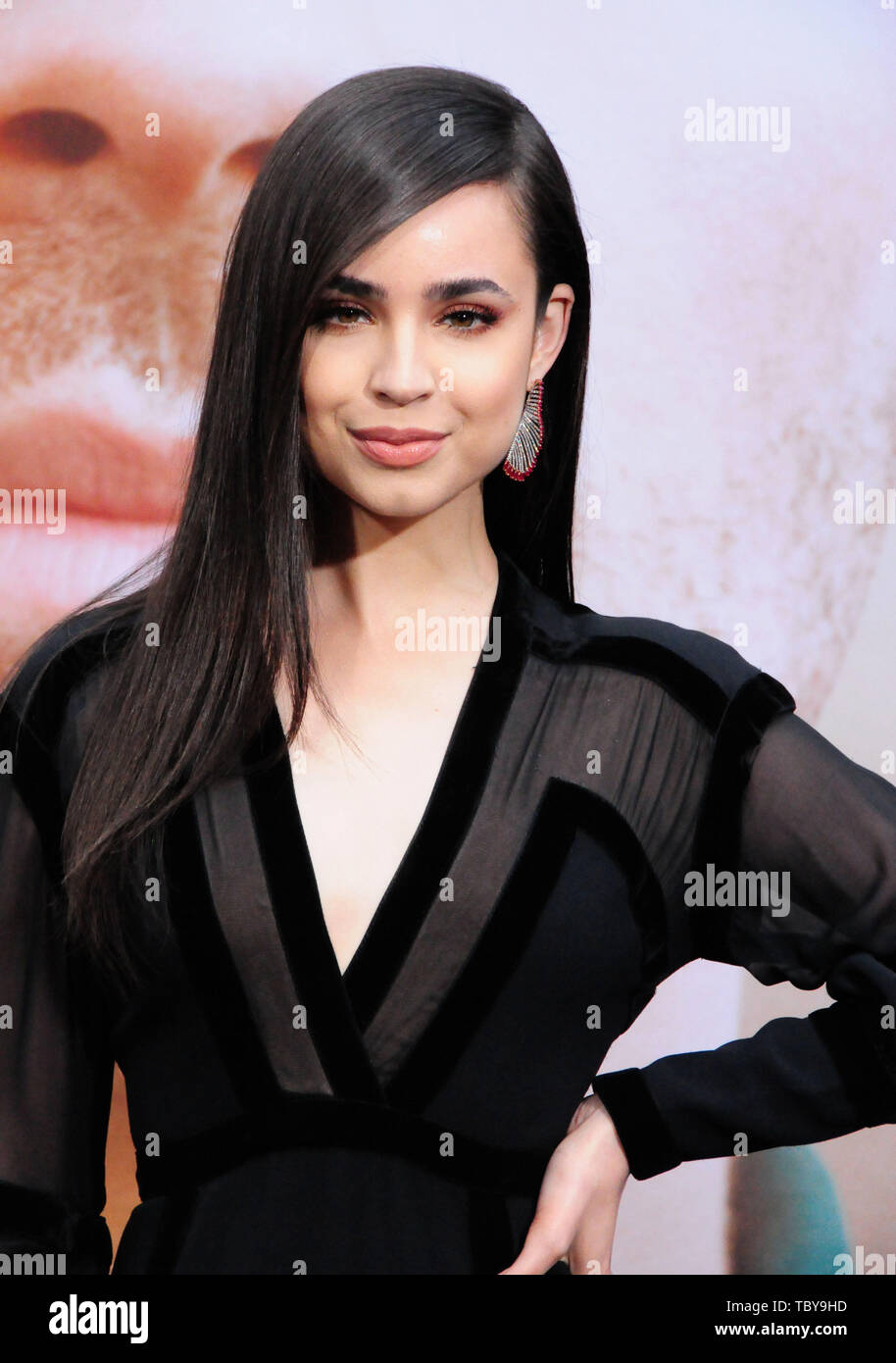 Los Angeles, California, USA 3rd June 2019 Actress Sofia Carson attends the World Premiere of Jonas Brothers Chasing Happiness on June 3, 2019 at Regency Bruin Theater in Los Angeles, California, USA. Photo by Barry King/Alamy Live News Stock Photo