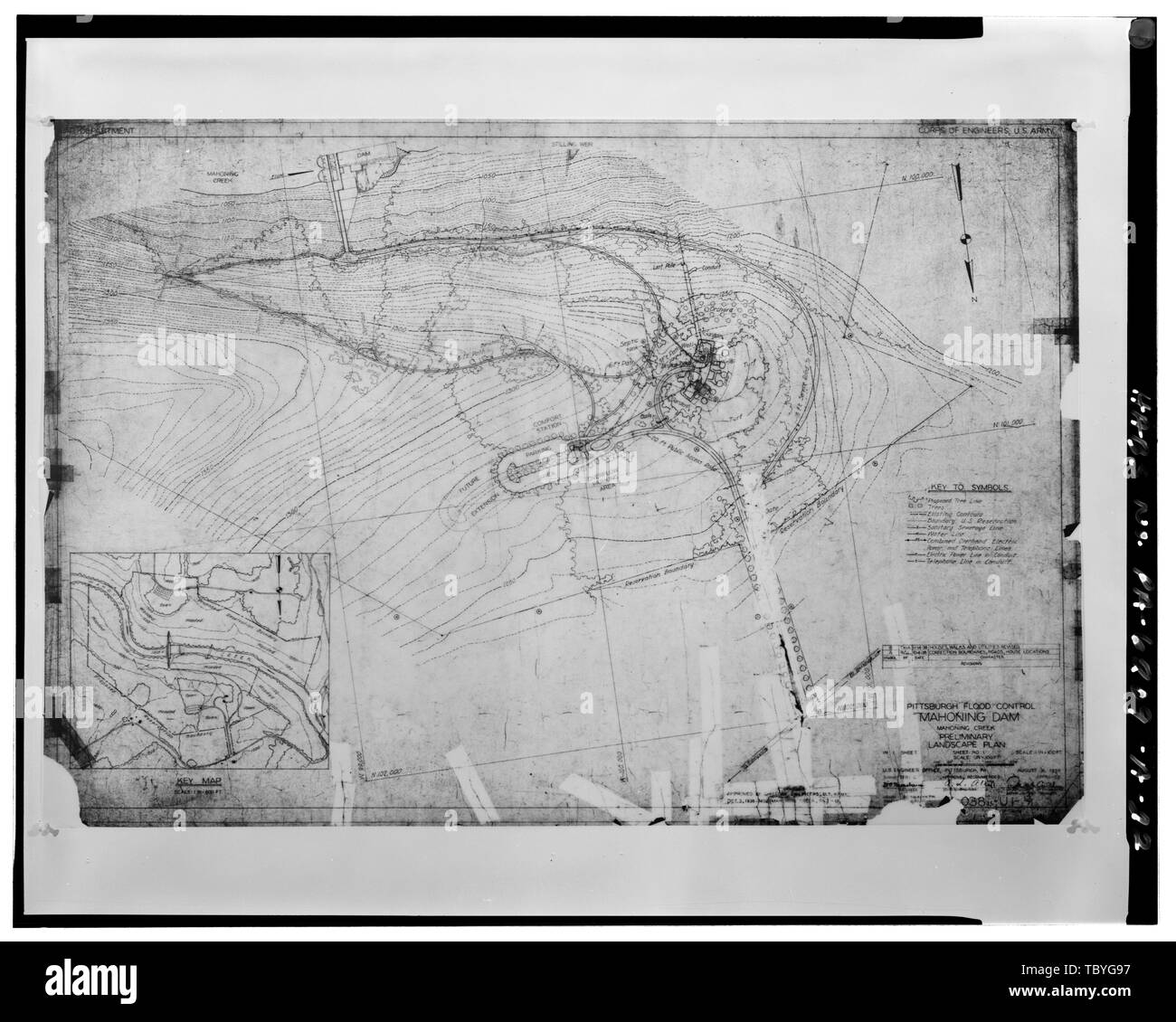 Mahoning Creek Dam, Damtender's Dwelling No. 1, 6 miles east of S.R. 28, Kittanning, Armstrong County, PA Stock Photo