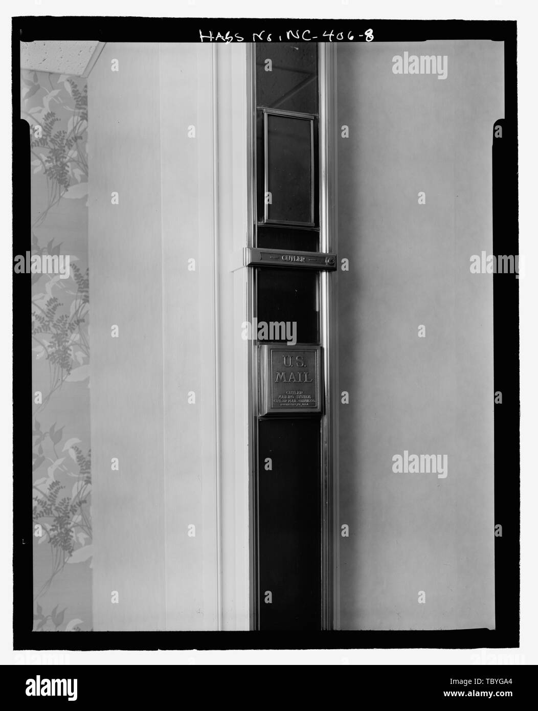 Mail chute, eight floor elevator lobby Commercial National Bank, 20