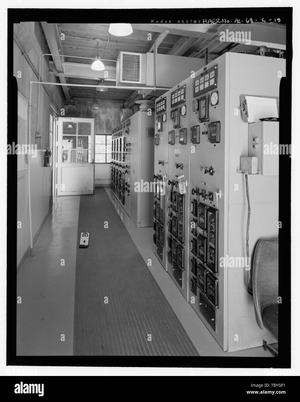 Main control room, view to north  WelltonMohawk Irrigation System, Pumping Plant No. 3, South of Interstate 8, Wellton, Yuma County, AZ Stock Photo