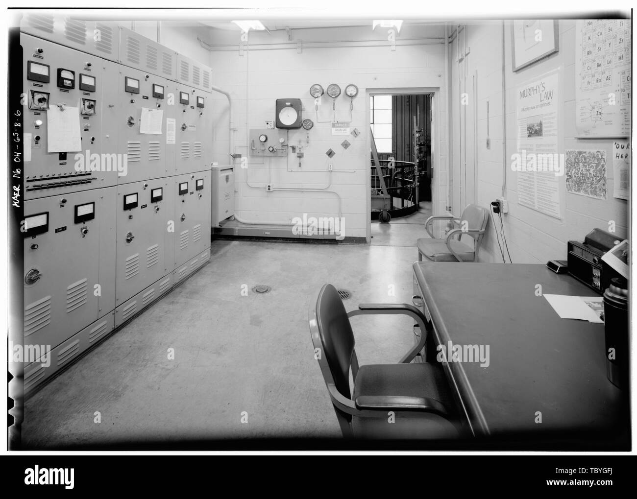 Main control room and office for pressure vessels  Battelle Memorial Institute, First Hot Isostatic Pressure Vessel, 505 King Avenue, Ohio State University, Columbus, Franklin County, OH Stock Photo