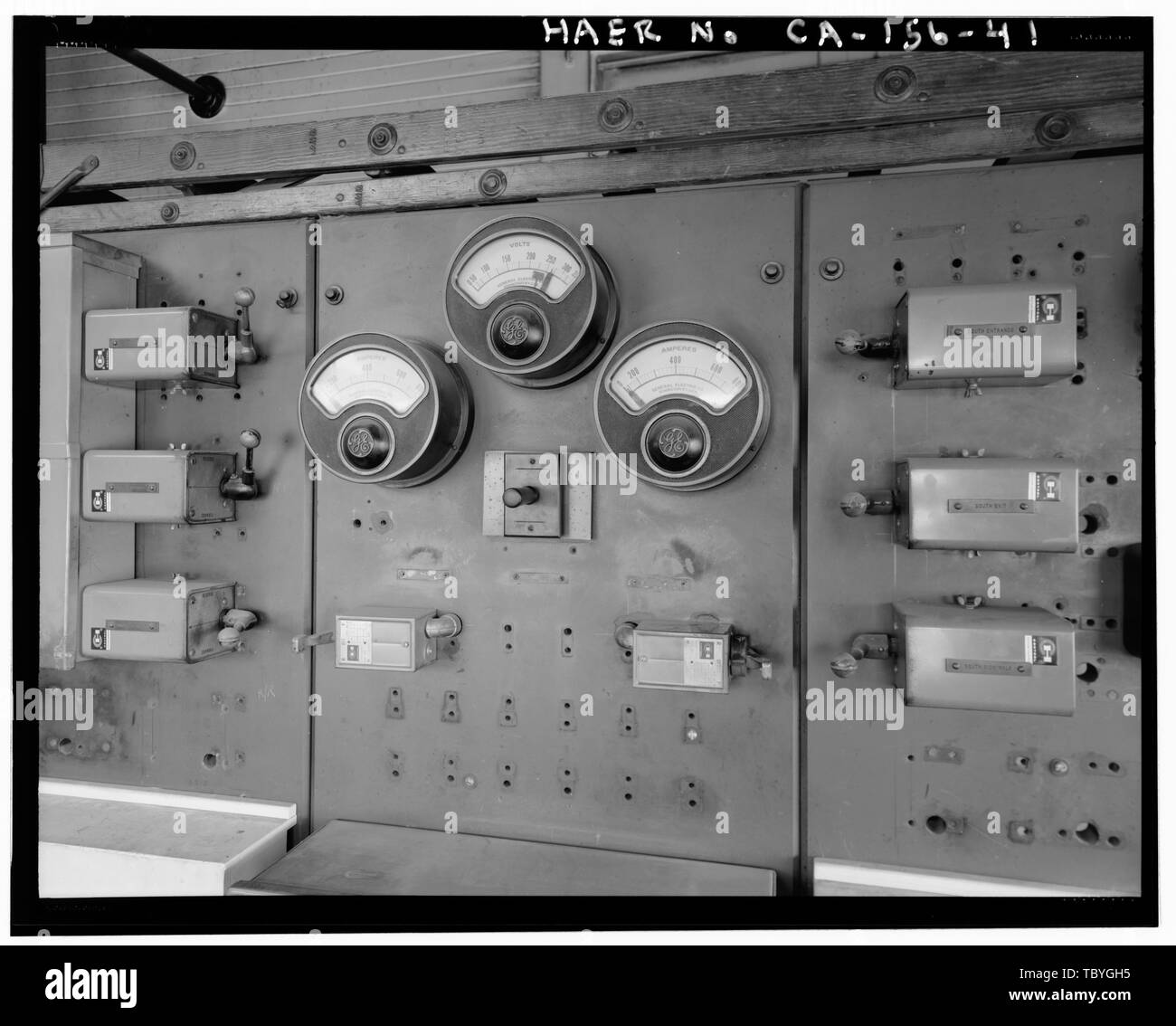 Main electrical panel, located in the control house. Facing east. Henry
