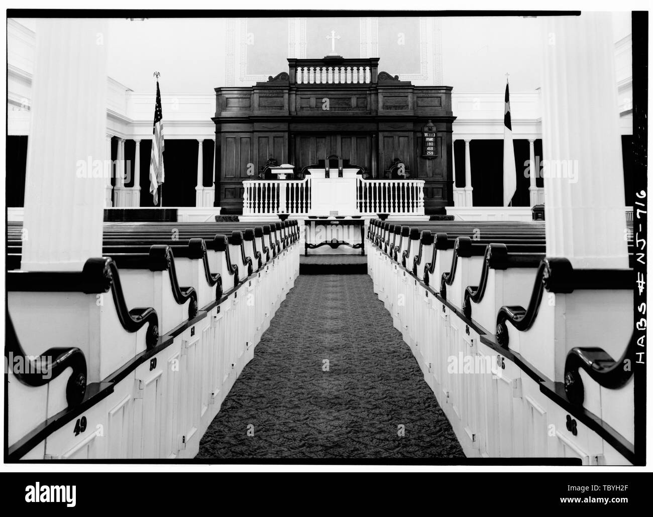 March 1960 CENTER AISLE, PULPIT, AND BACKDROP First Reformed Church of