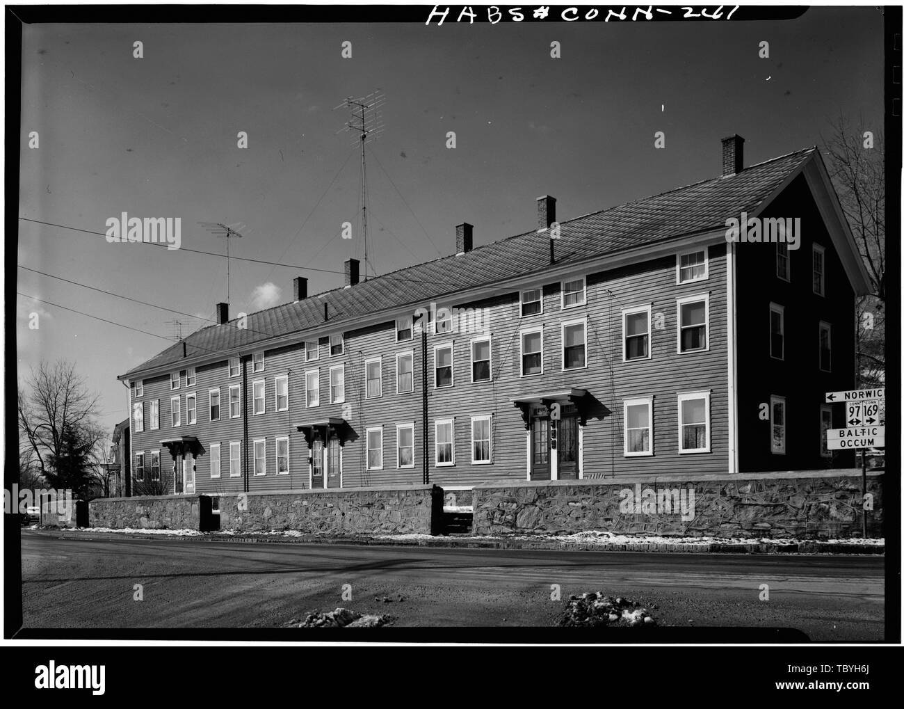 March 1961 EAST (FRONT) AND NORTH ELEVATIONS OF A TYPICAL SECTION