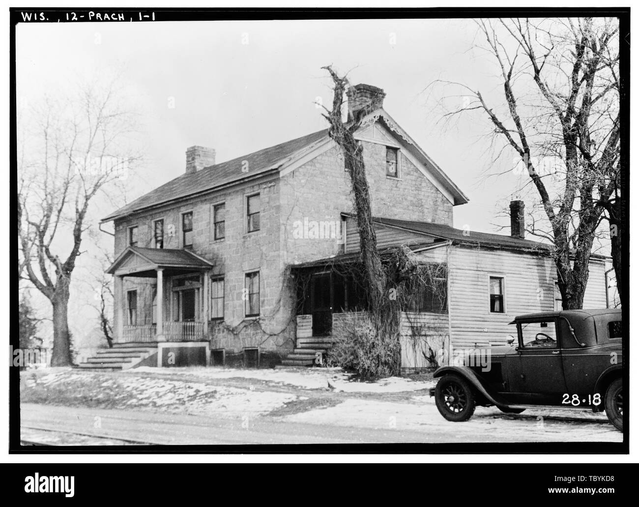 Michael Brisbois House, Prairie du Chien, Crawford County, WI Stock