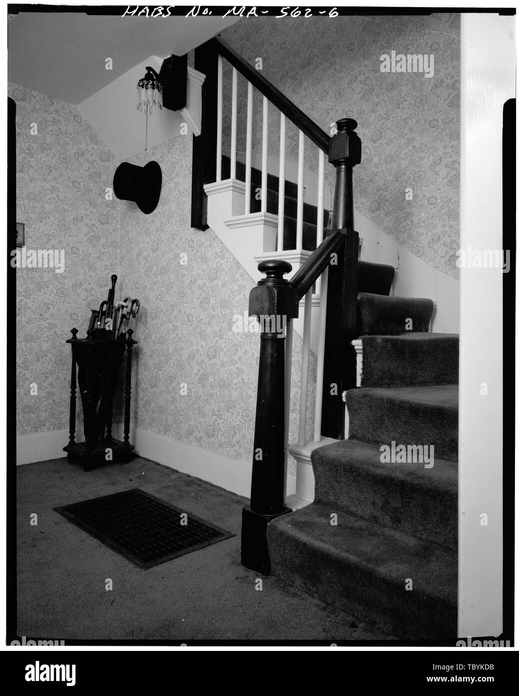 Mid19th century stairway replacing original stairway in entrance hall