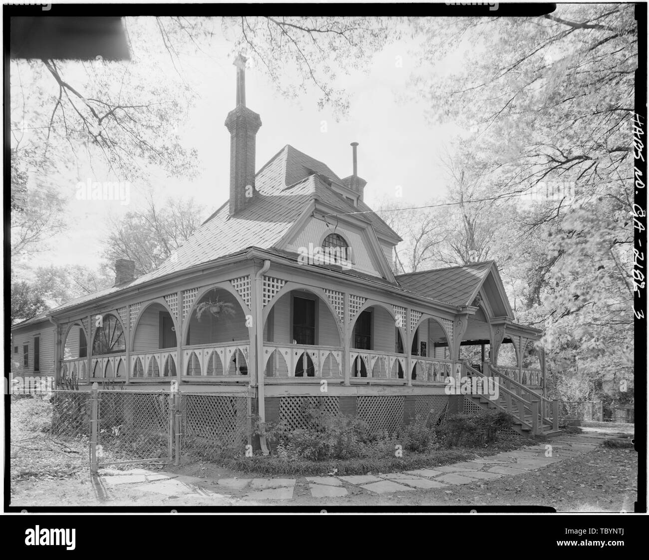 NORTH (FRONT) AND EAST SIDE ELEVATIONS, SHOWING PORCHES Joel Chandler