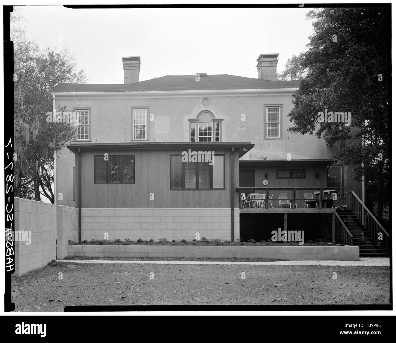 NORTH (REAR) ELEVATION Thomas Fuller House, 1211 Bay Street, Beaufort