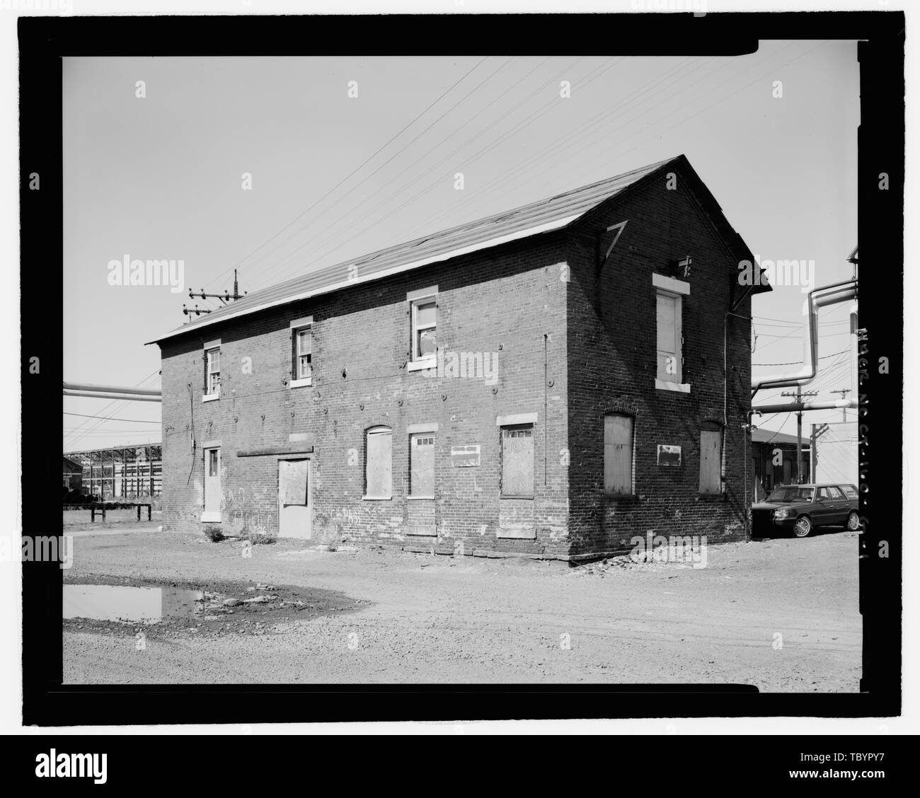 NORTH AND EAST ELEVATIONS, CAMERA FACING SOUTHWEST. New Haven Rail Yard