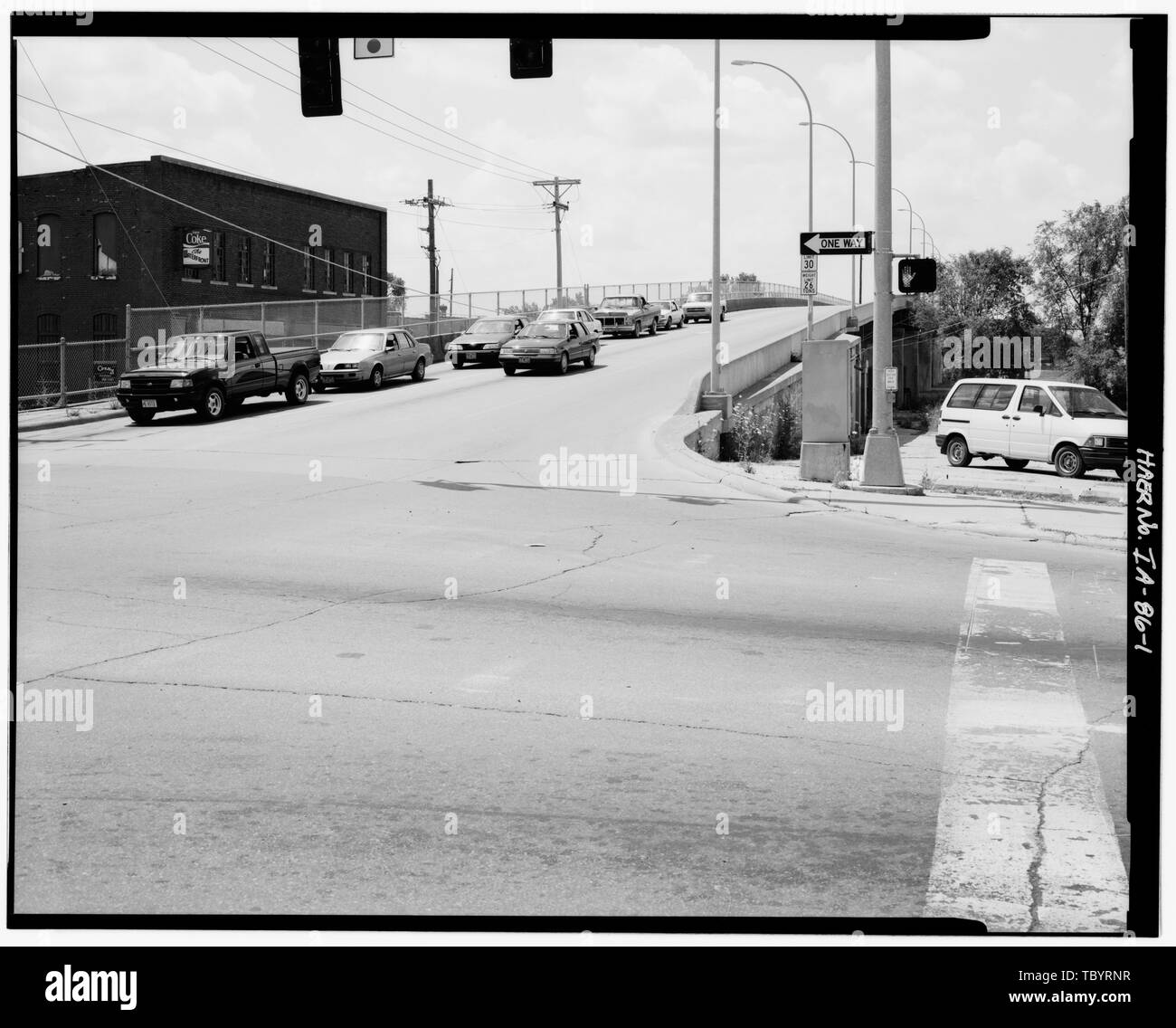 NORTH APPROACH TO JEFFERSON STREET VIADUCT LOOKING SOUTH. Jefferson