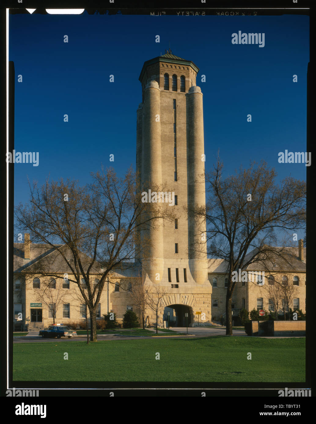 NORTH ELEVATION  Fort Sheridan, Water Tower, Leonard Wood Avenue, Lake Forest, Lake County, IL Stock Photo
