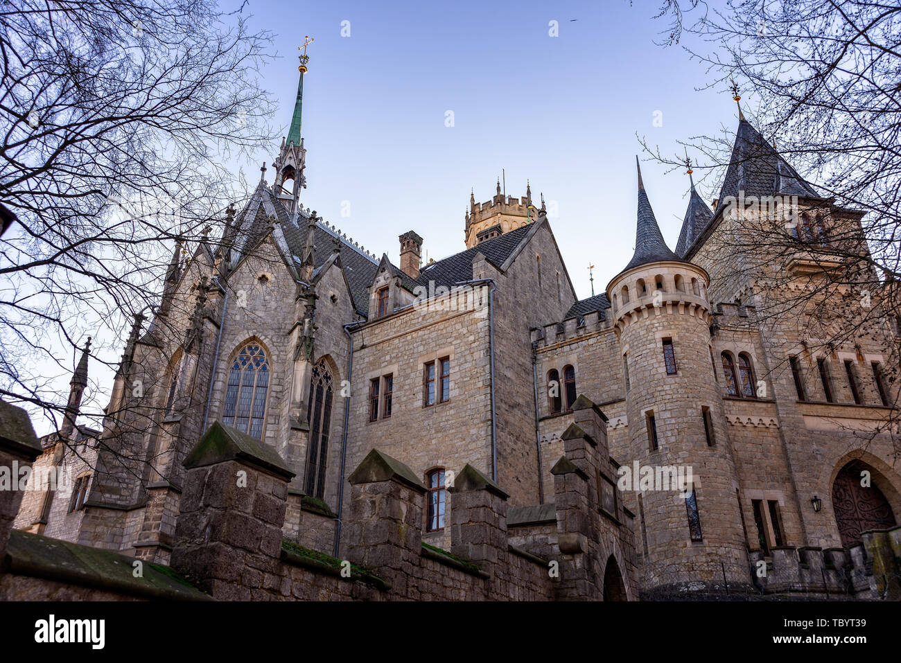 Castle Marienburg near Hannover in spring Stock Photo