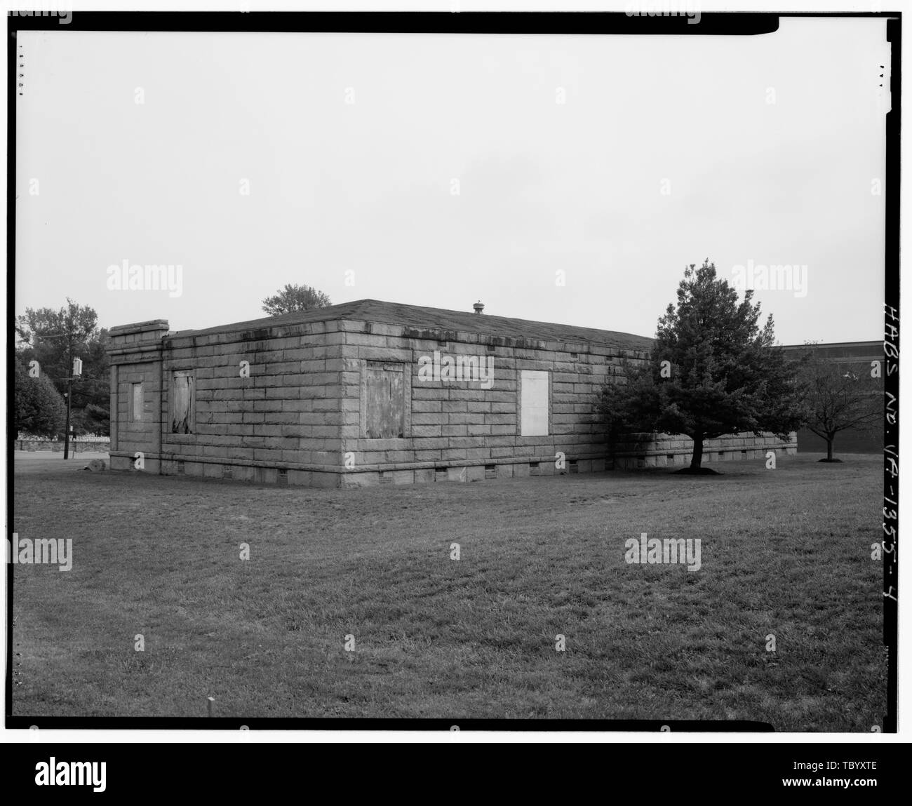 North (rear) and west elevations, looking southeast. Abbey Mausoleum