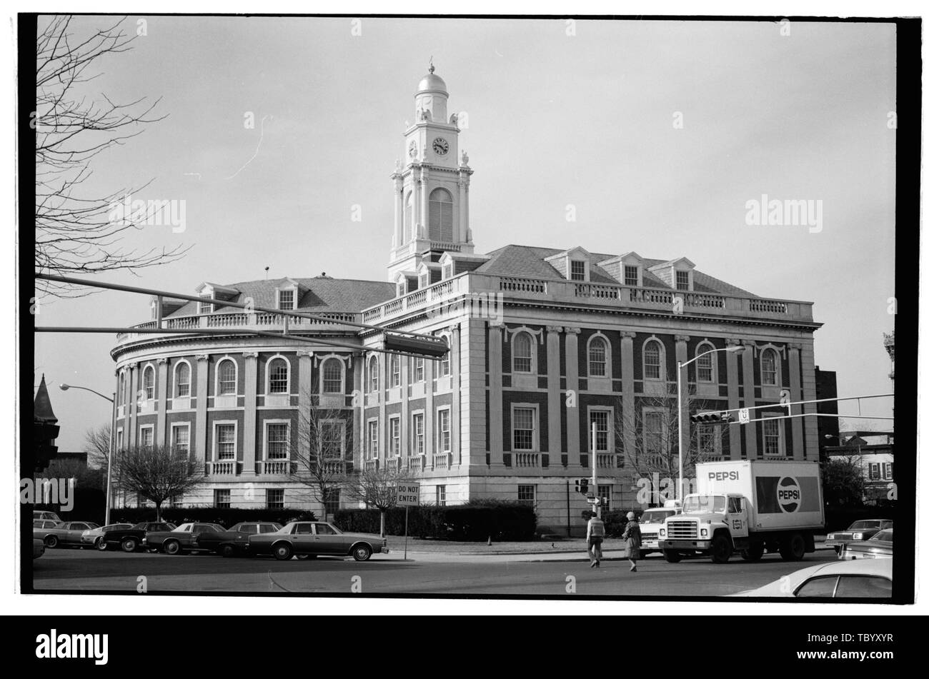 North and east (partial) elevations Schenectady City Hall, 100 Jay Street, Schenectady