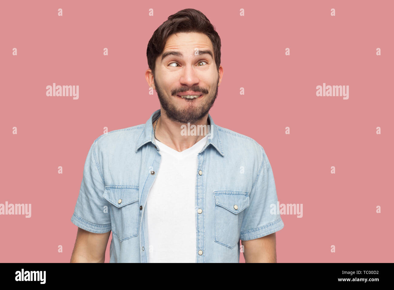 Cross eyed man funny face hi-res stock photography and images - Alamy