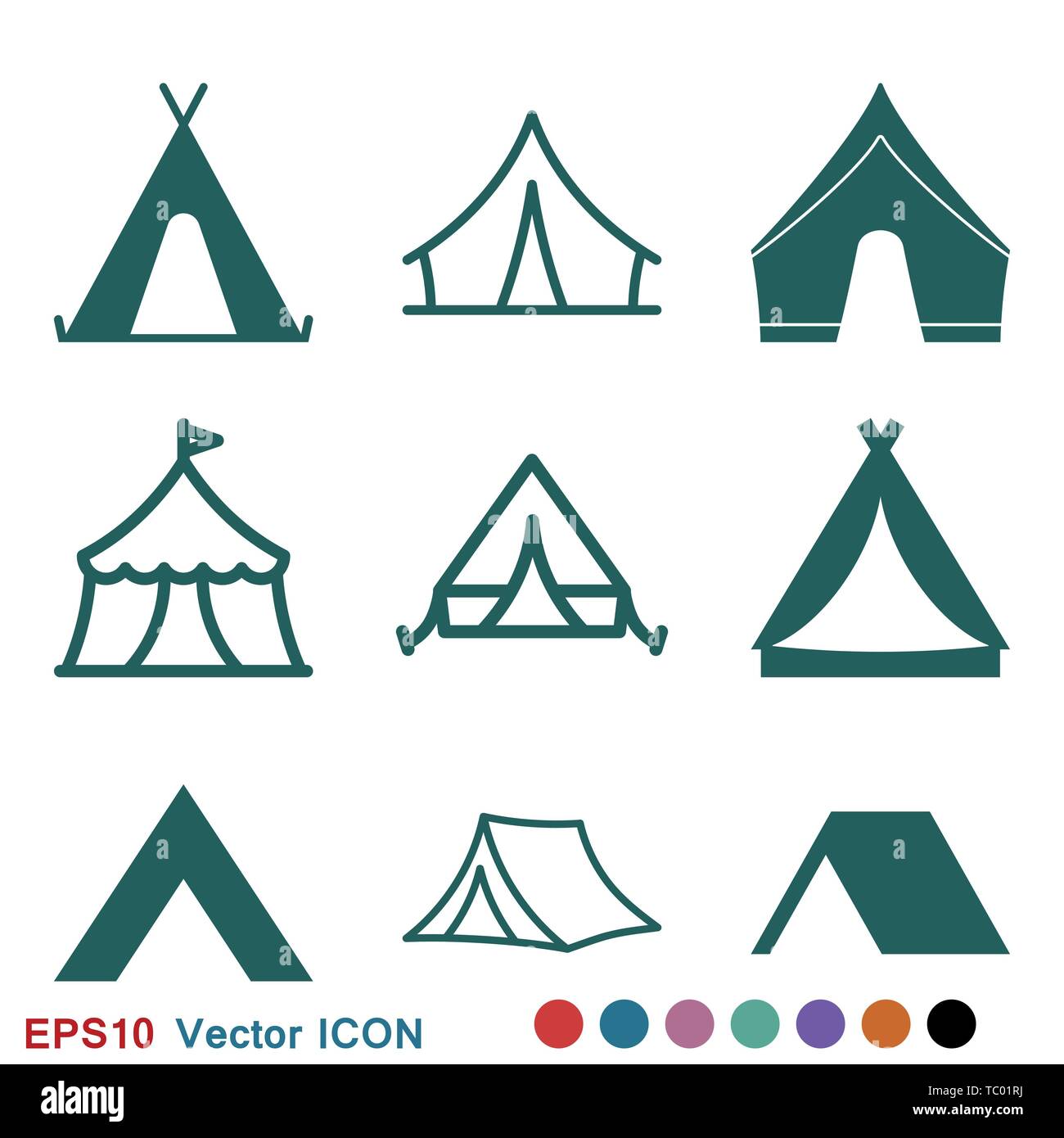 Camping tent icon vector sign symbol Stock Vector Image & Art - Alamy