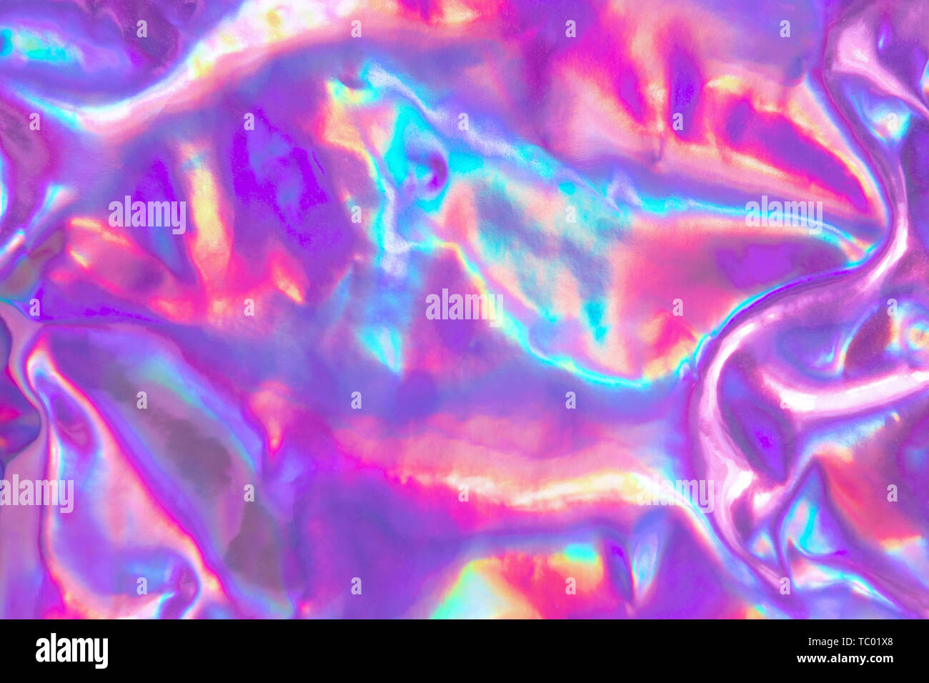 Abstract Trendy Holographic Background Real Texture In Violet Pink And Mint Colors With Scratches And Irregularities Stock Photo Alamy
