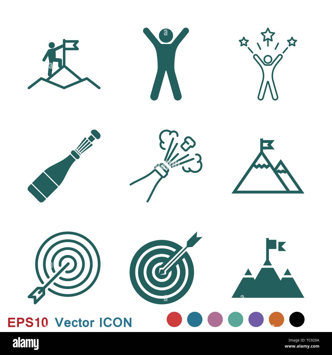 Victory icon vector sign symbol Stock Vector