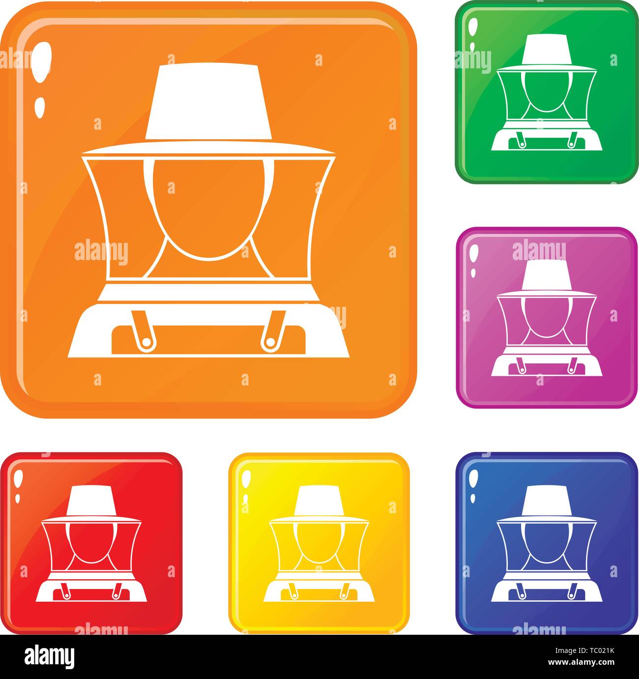 Beekeeper icons set vector color Stock Vector Image & Art - Alamy