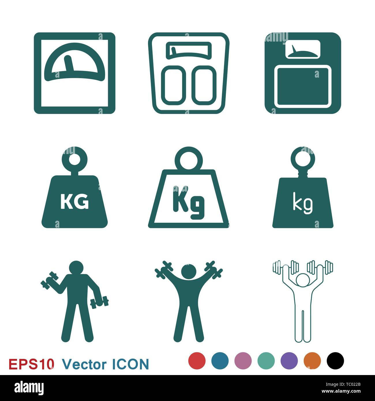 Weight Icon vector sign symbol Stock Vector Image & Art - Alamy