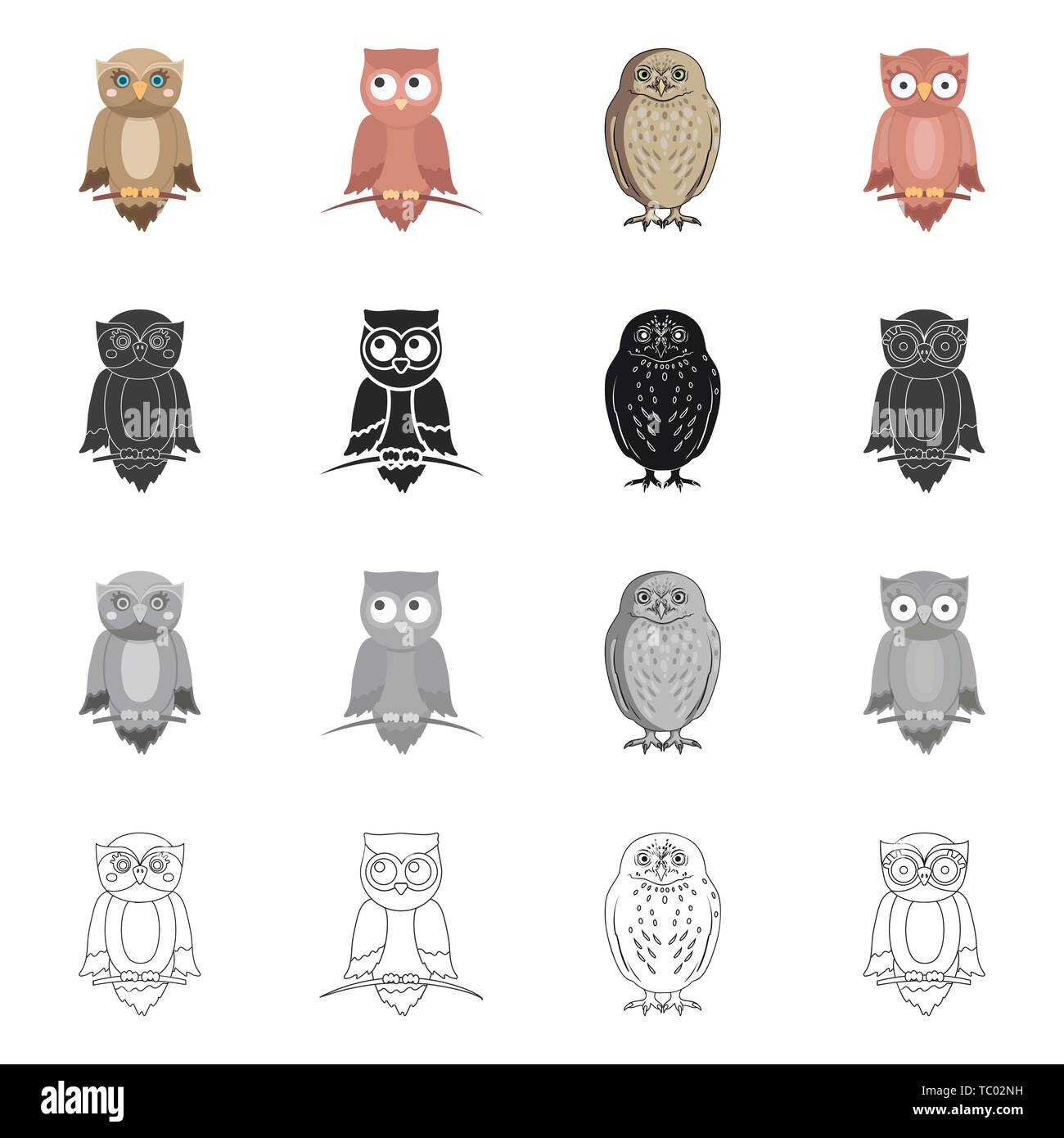 Owl, symbol of athena Cut Out Stock Images & Pictures - Alamy