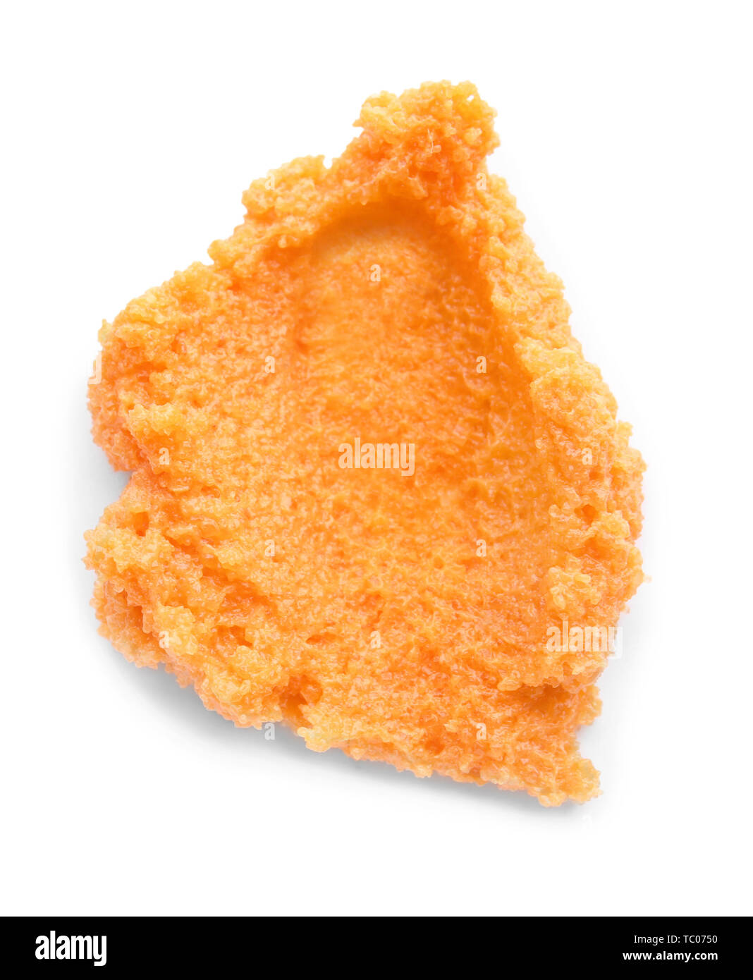 Orange body scrub on white background Stock Photo - Alamy