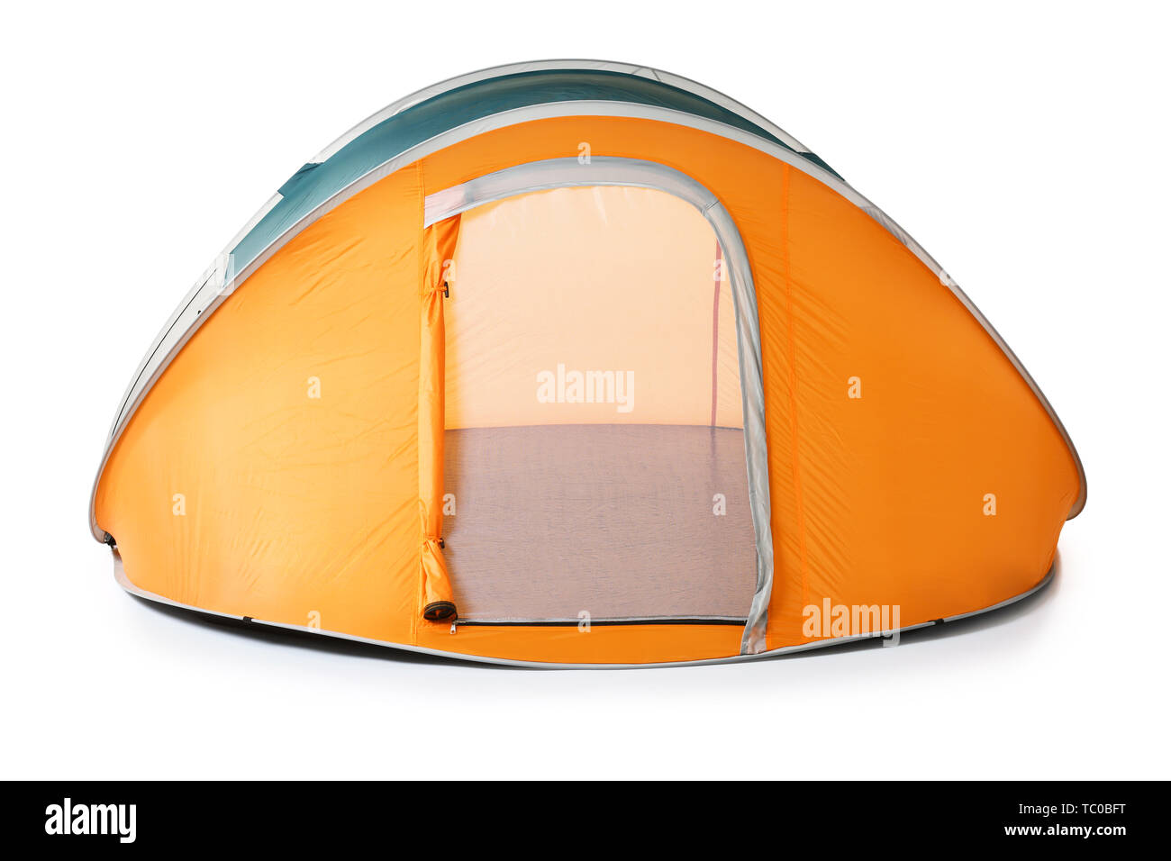 Camping tent on white background Stock Photo - Alamy