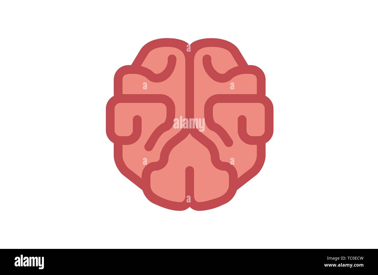 Creative Abstract Brain Logo Design Illustration Stock Vector