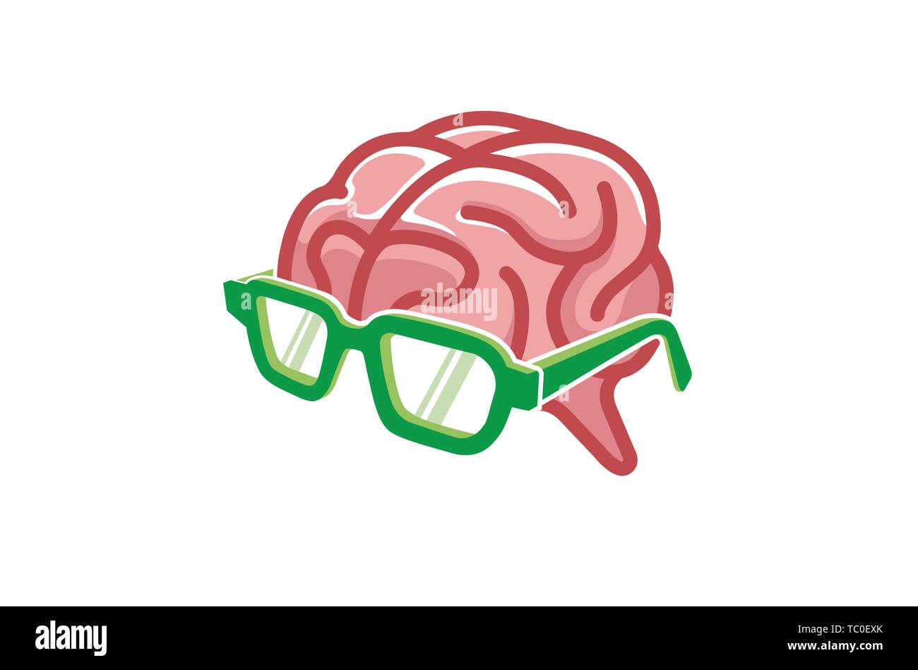 Geek Glasses Brain Mind Logo Vector Symbol Design Illustration Stock Vector  Image & Art - Alamy