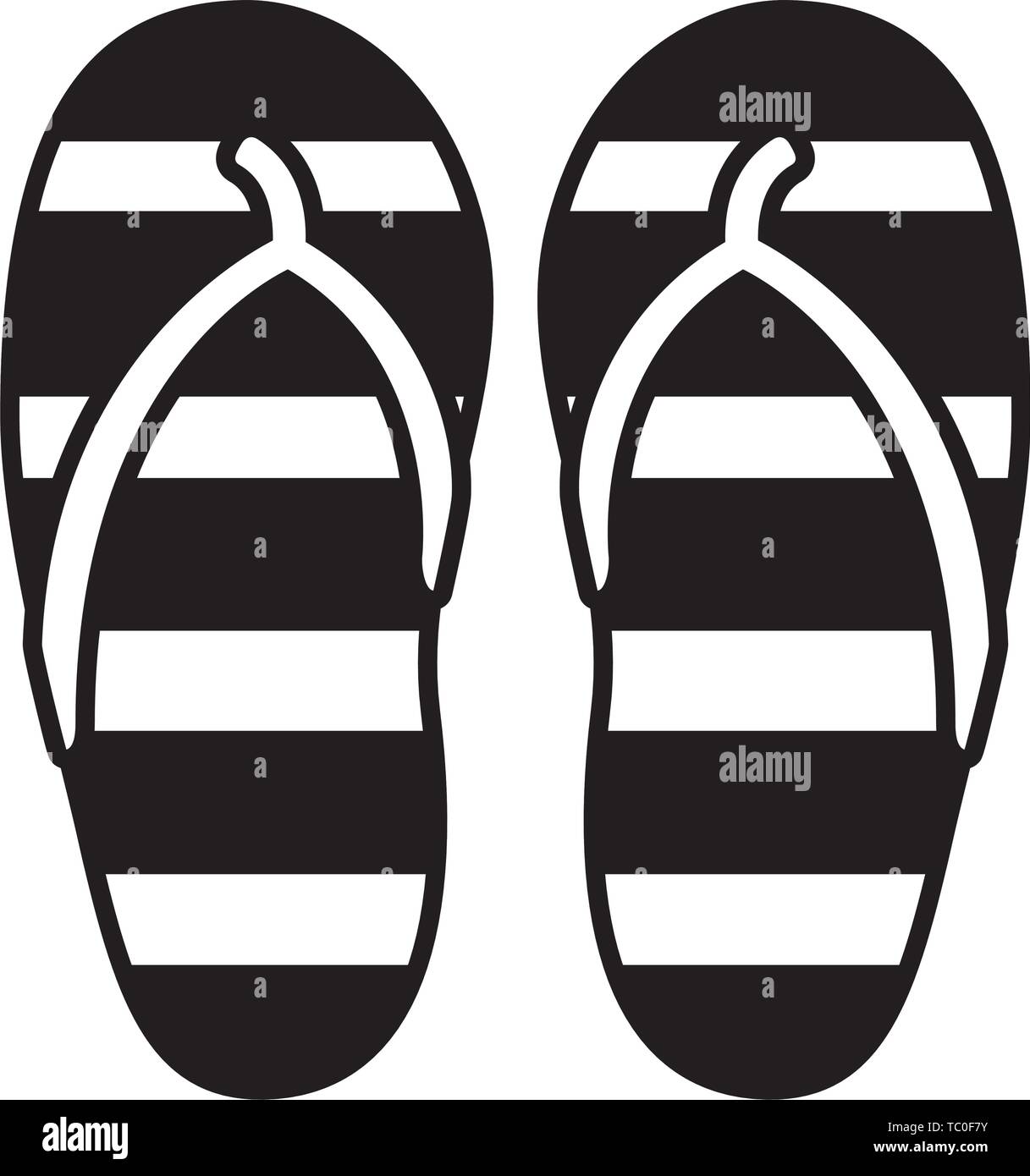 rubber flip flops accessory white background Stock Vector Image & Art ...