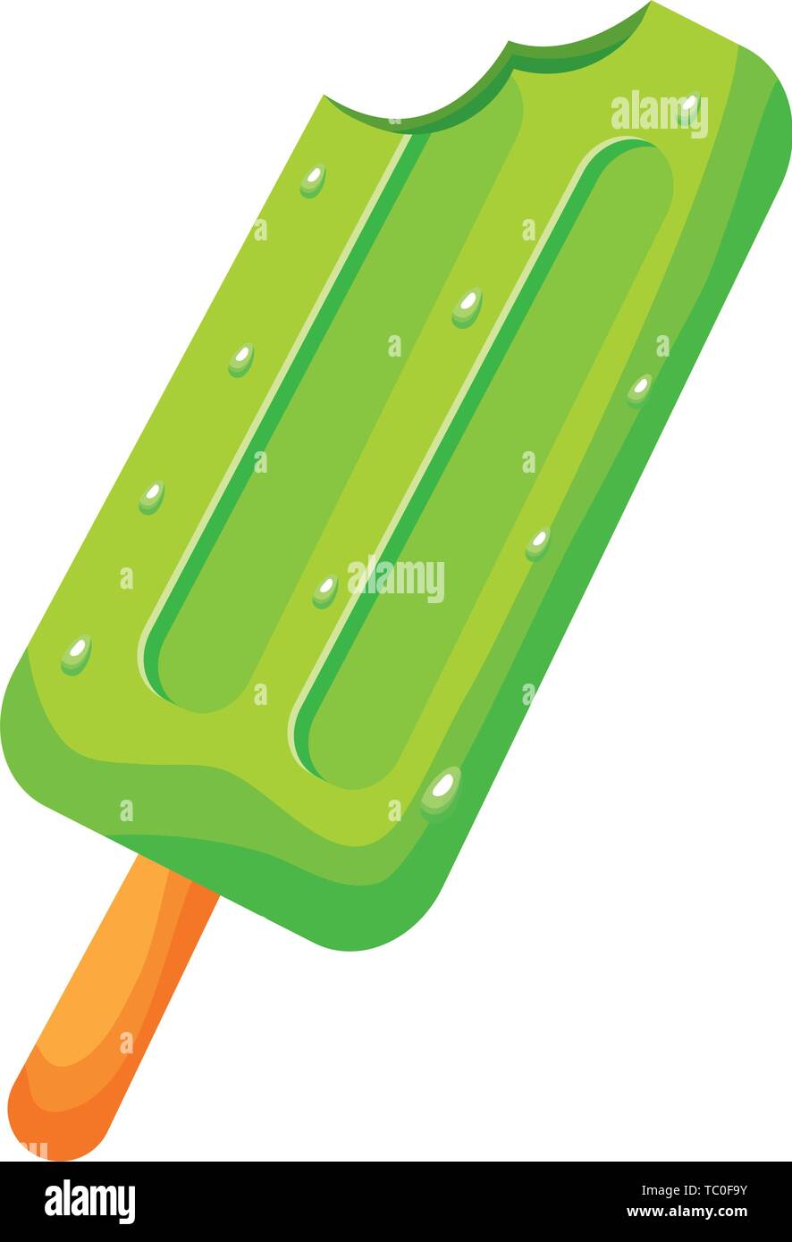 bite popsicle ice cream on white background Stock Vector Image & Art ...