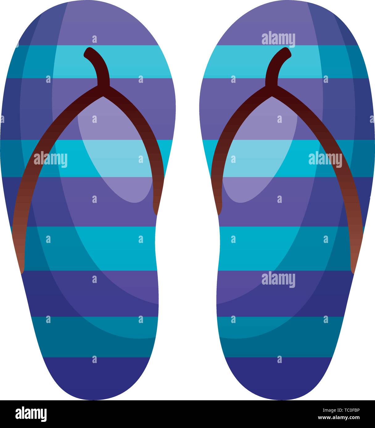 rubber flip flops accessory white background Stock Vector Image & Art ...