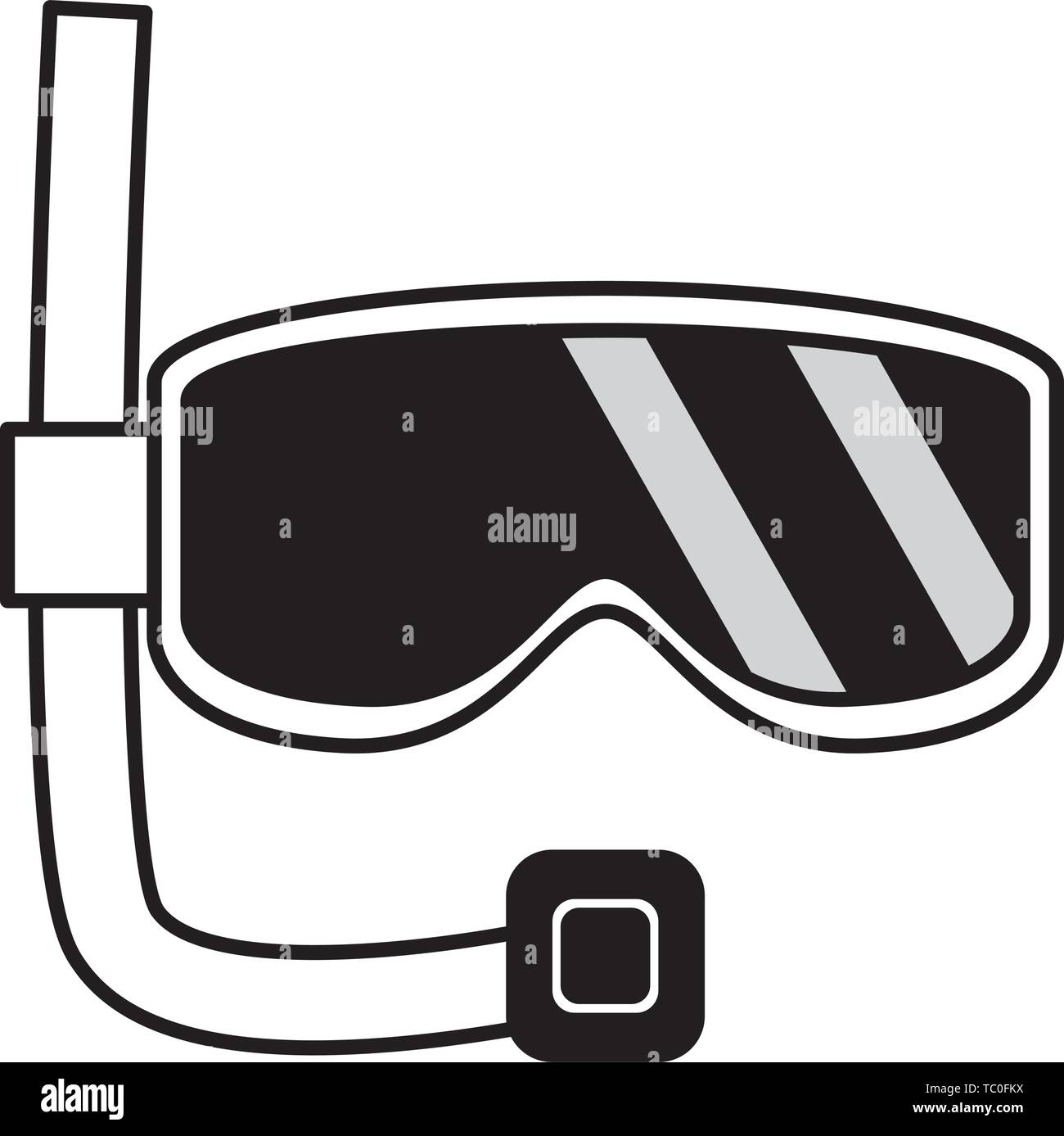 snorkel mask on white background Stock Vector Image & Art - Alamy