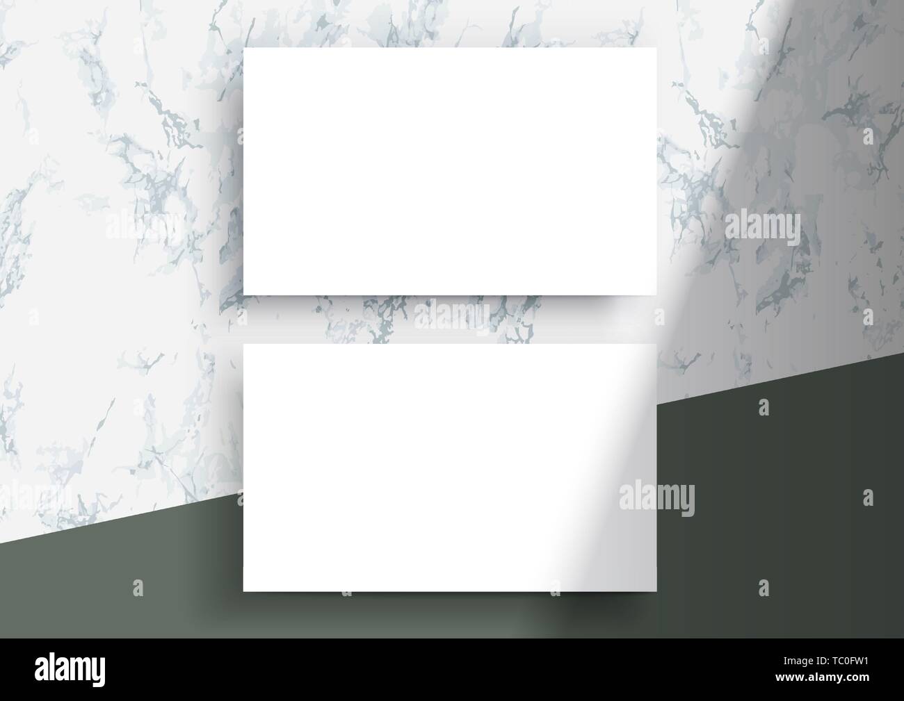 Download Business Card Mockup Top Lighting Shadows Overlay Stock Vector Image Art Alamy PSD Mockup Templates