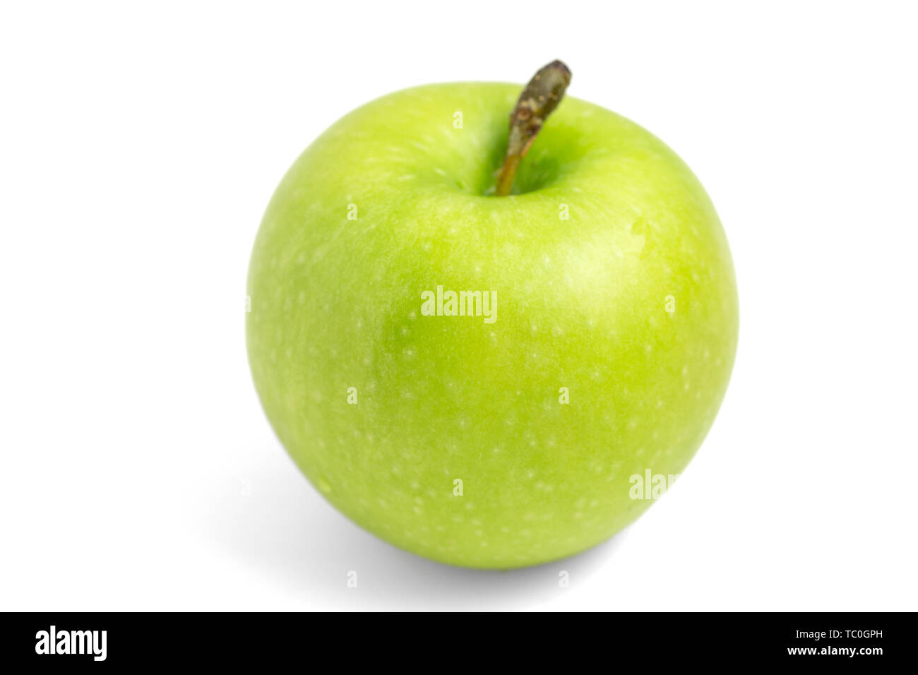 Green apple isolated on white background Stock Photo - Alamy