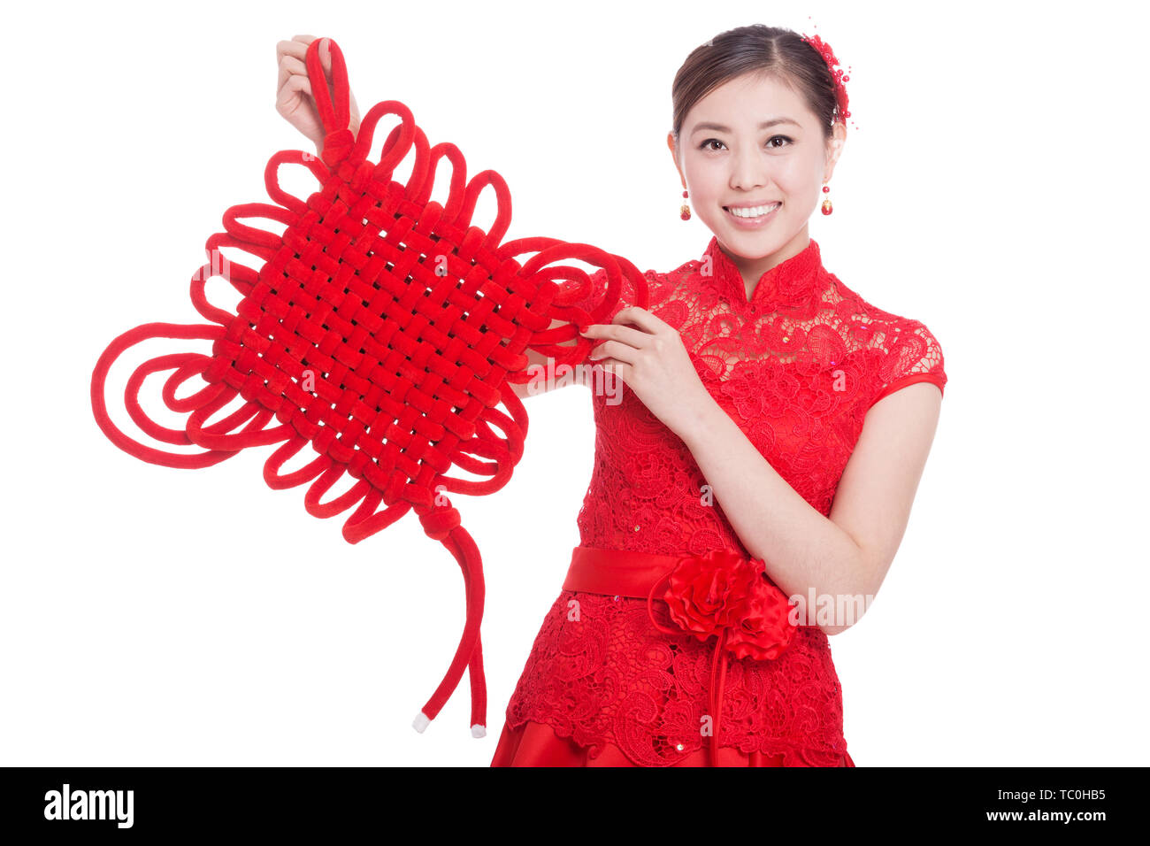 Smiling chinese woman cheongsam hi-res stock photography and images - Alamy