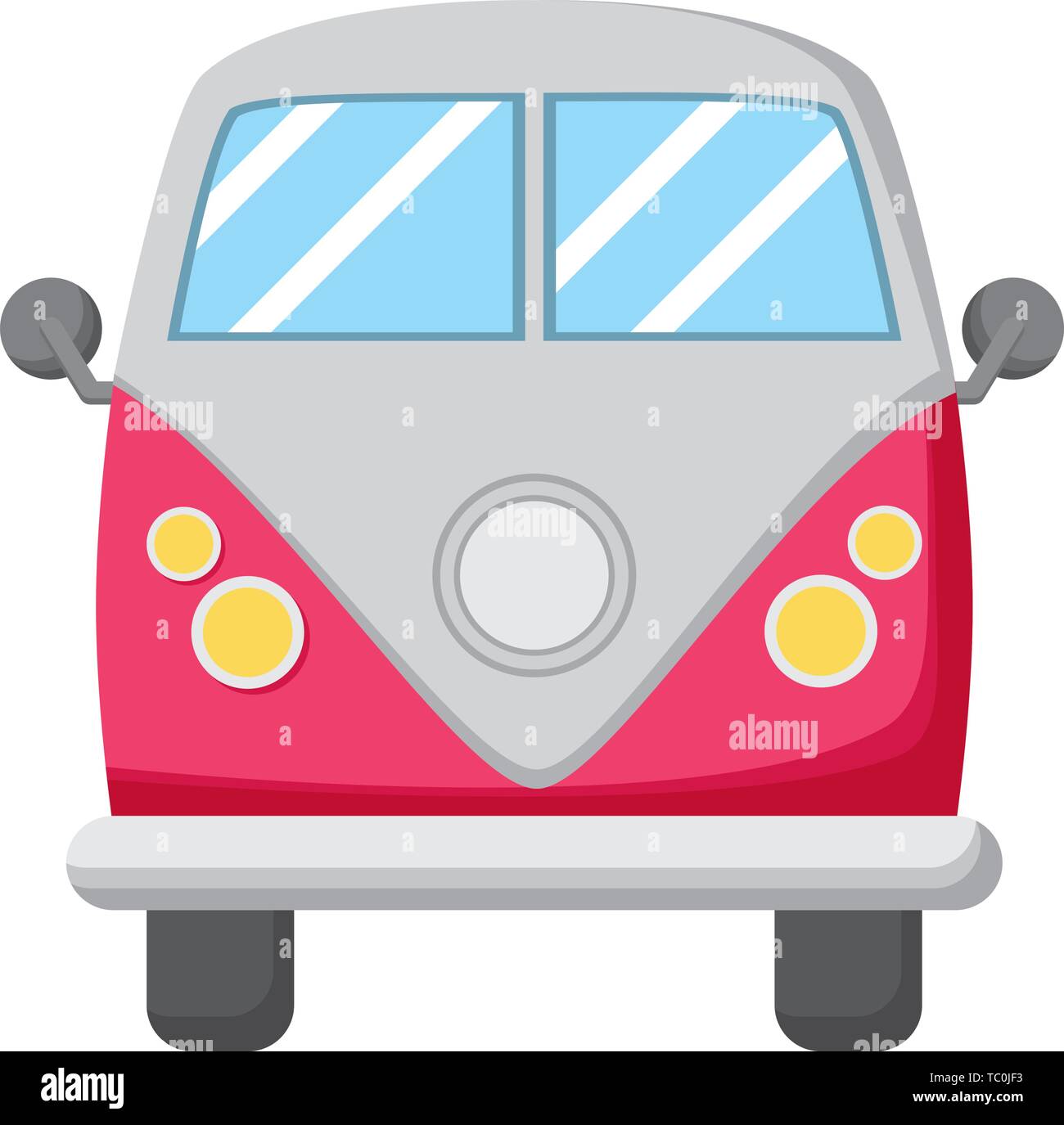 retro van car transport on white background Stock Vector Image & Art ...