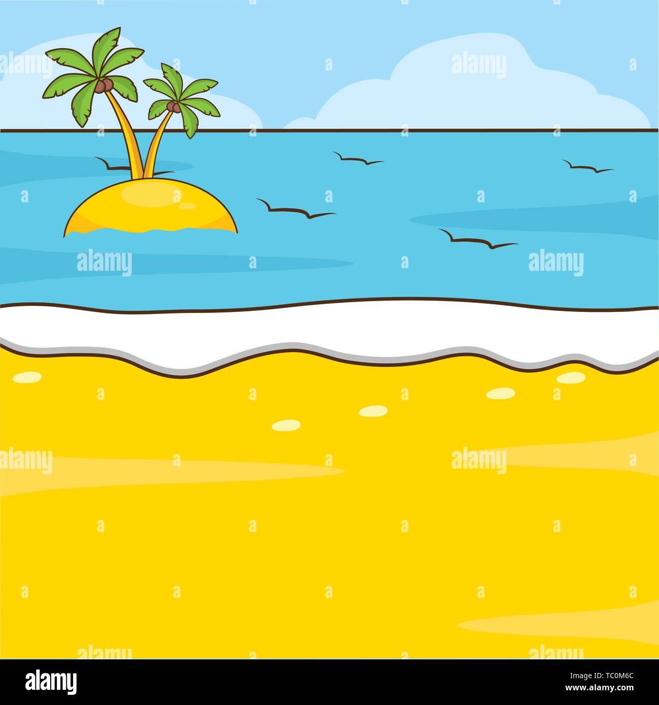 beach palms vacations island Stock Vector Image & Art - Alamy