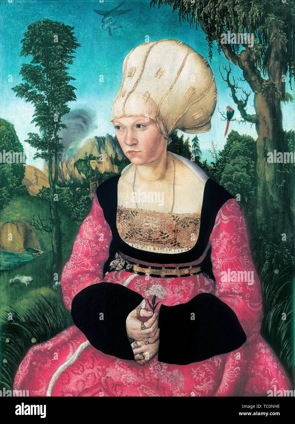 Lucas Cranach the Elder, Anna Cuspinian-Putsch, portrait painting, 1502 Stock Photo