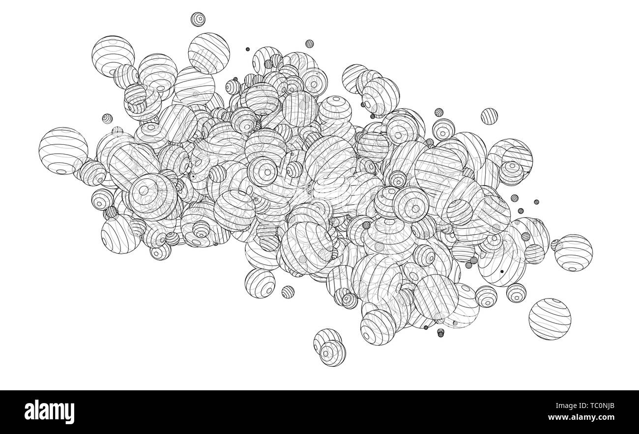 Abstract vector spheres Cut Out Stock Images & Pictures - Alamy