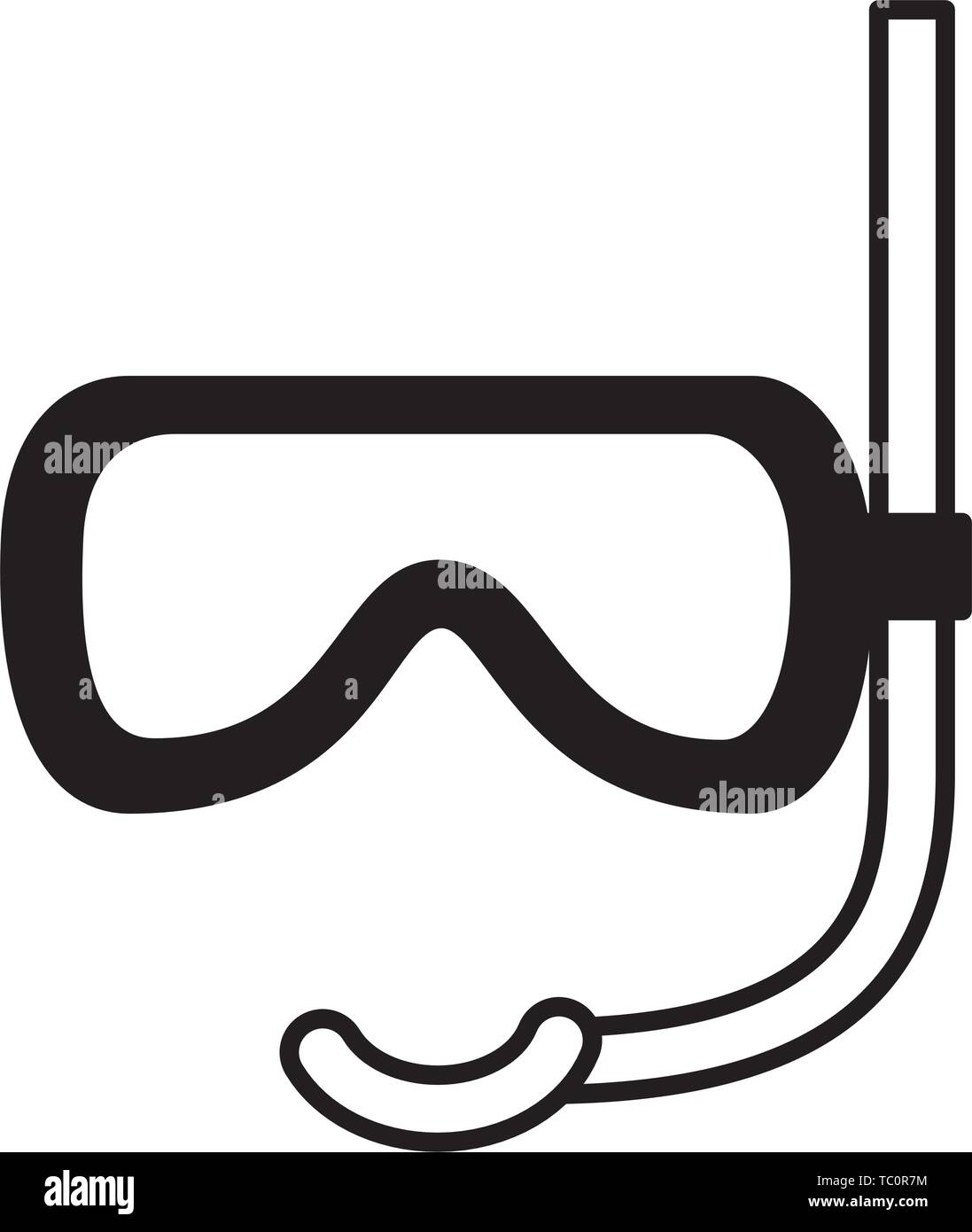 snorkel mask on white background Stock Vector Image & Art - Alamy