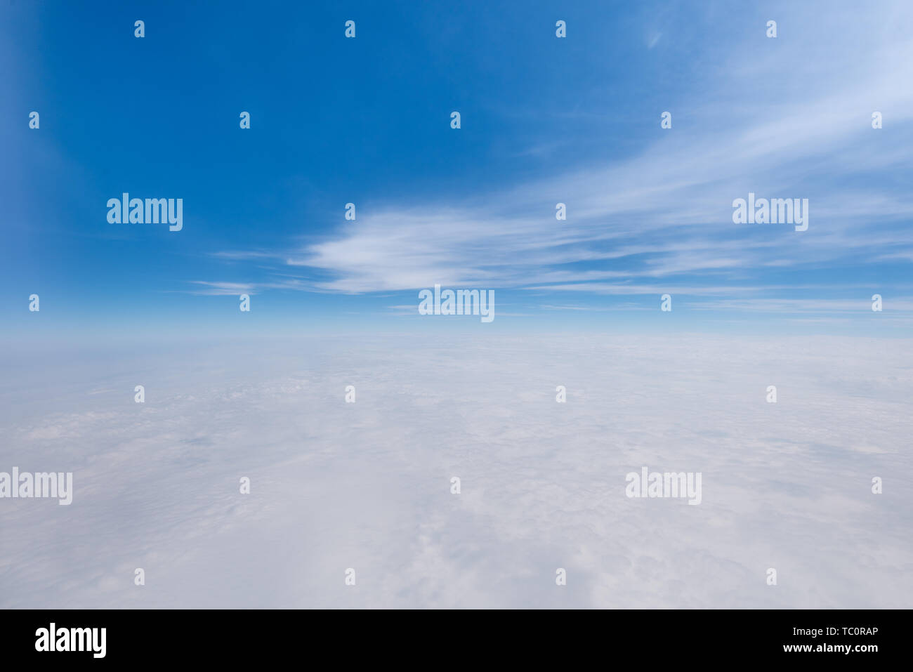 Aerial shot, blue sky and white clouds Stock Photo - Alamy