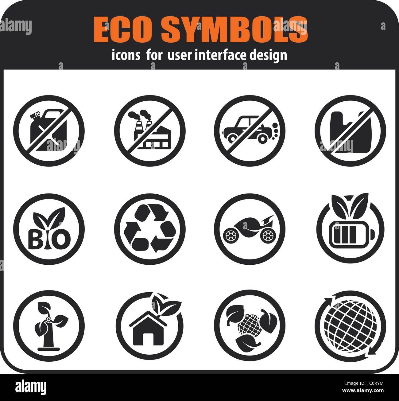 Ecology icon set for user interface design Stock Vector Image & Art - Alamy