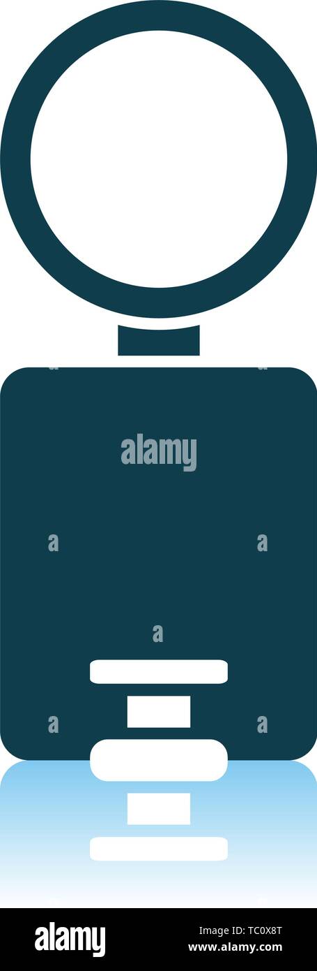 Trash Can Icon. Shadow Reflection Design. Vector Illustration Stock ...