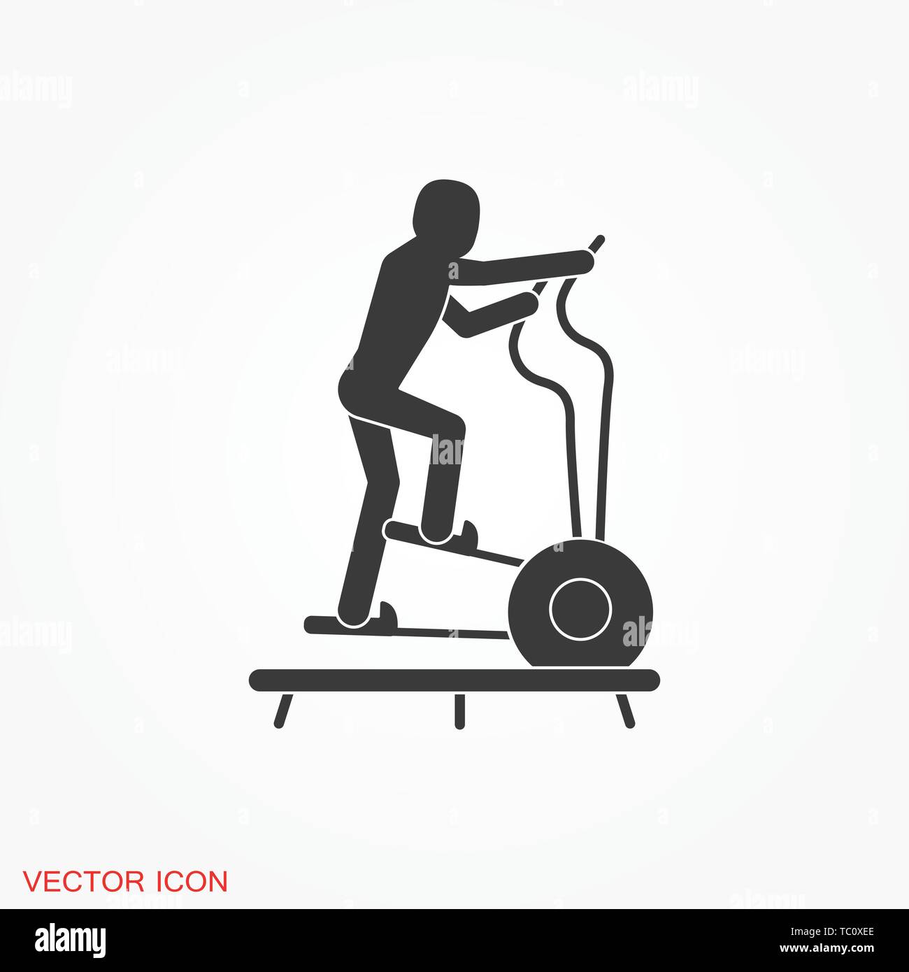 Elliptical machine gym icon vector sign symbol Stock Vector Image Art Alamy