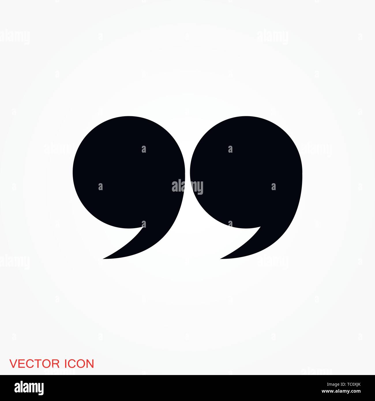 Quote icon vector sign symbol Stock Vector Image & Art - Alamy