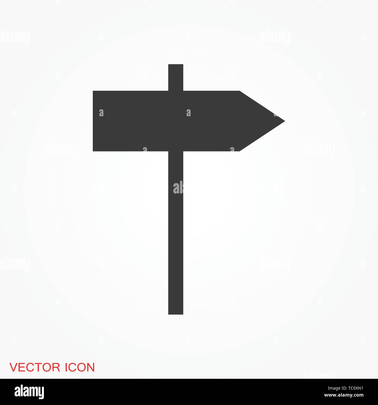 Signpost icon vector sign symbol Stock Vector