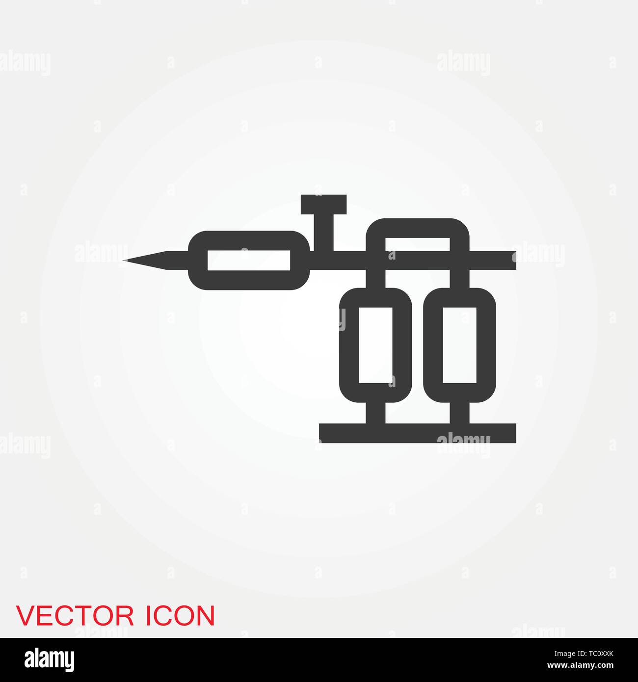 Tattoo Machine Icon vector sign symbol Stock Vector