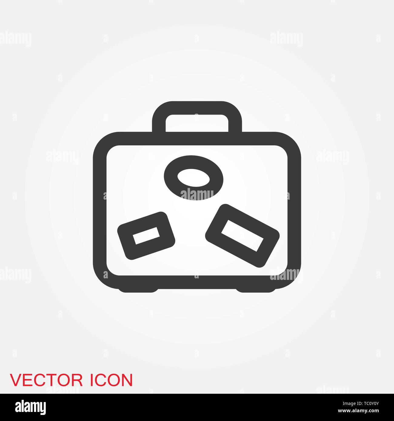 Travel bag icon vector sign symbol for design Stock Vector Image & Art