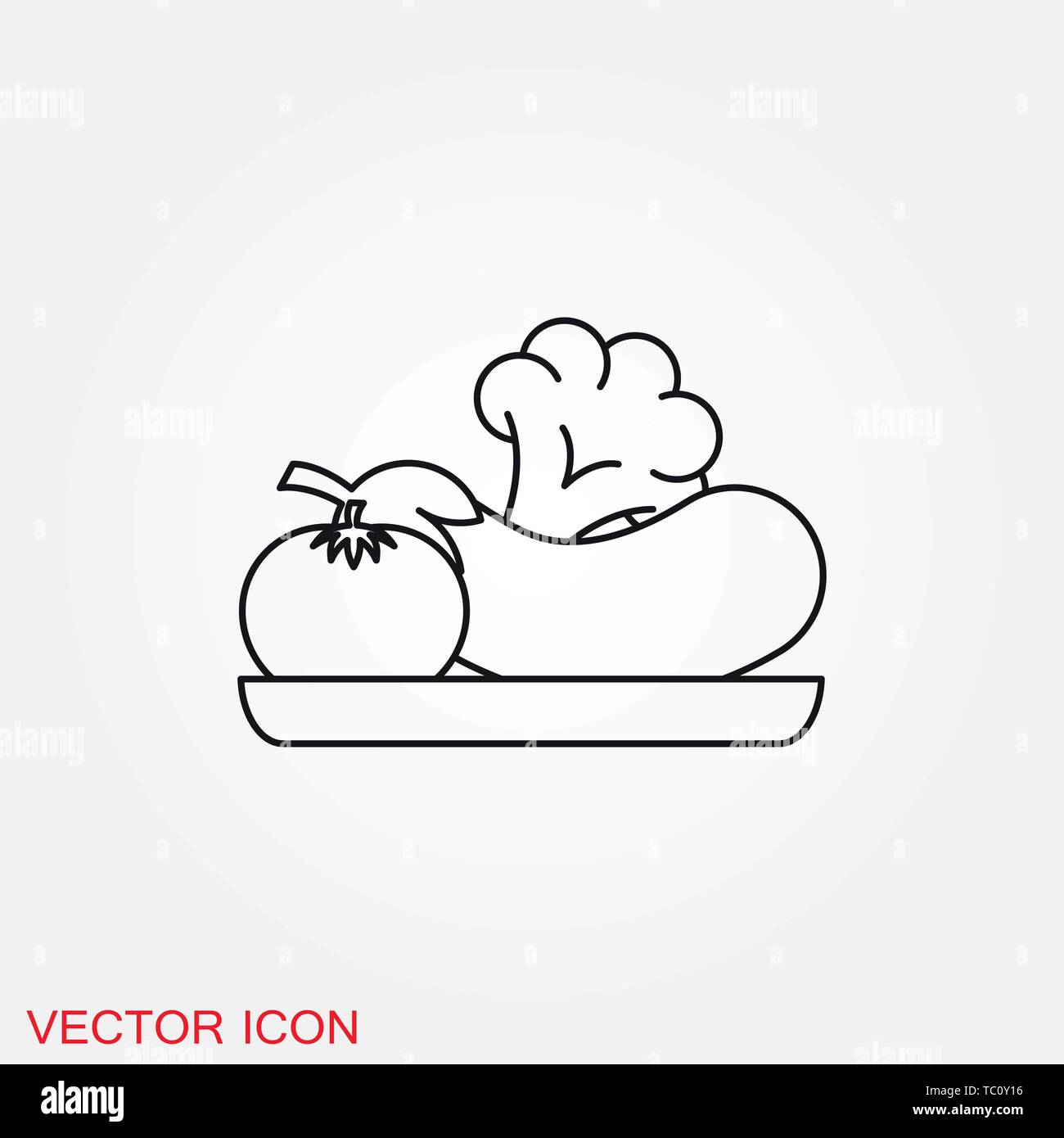Vegetables Icon vector sign symbol for design Stock Vector